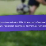 Kulttuurivaihto mahdollisuudet FIFA Grassroots -festivaaleilla 2025: Toiminnat, Yhteisön osallistuminen, Tulokset