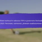 Saavutettavuus FIFA Grassroots Festivaaleilla 2025: Tilat, Kuljetus, Osallistavuuskeinot