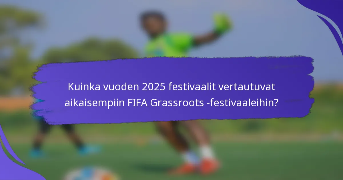 Kuinka vuoden 2025 festivaalit vertautuvat aikaisempiin FIFA Grassroots -festivaaleihin?